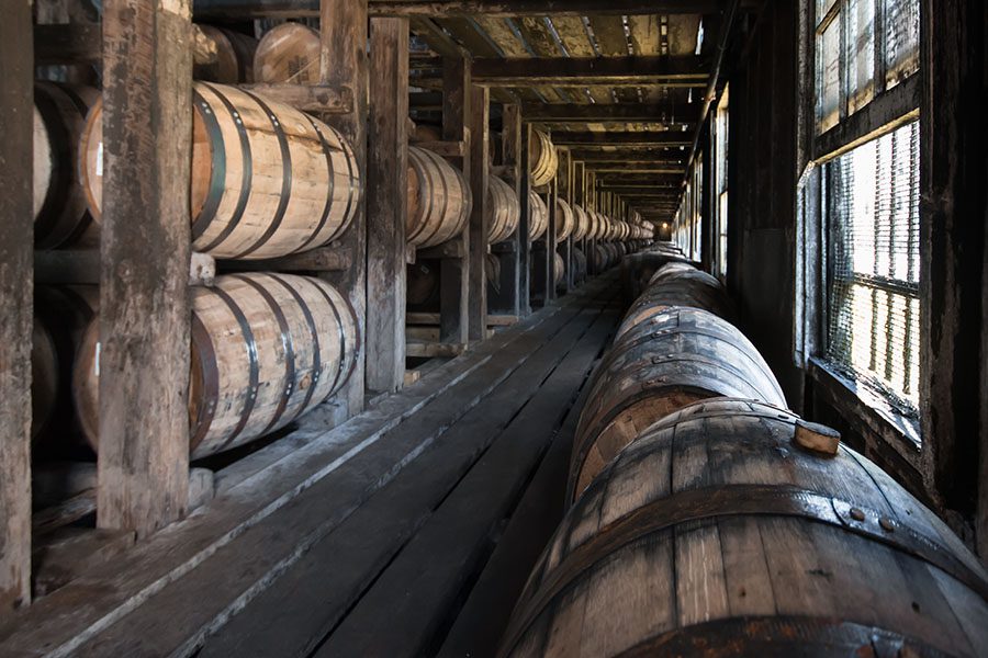 Insurance Quote - View of Old Storage Room with Bourbon Barrels